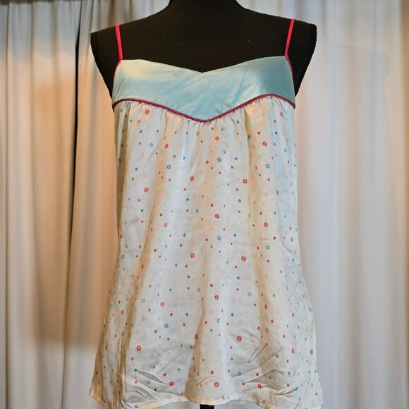 Original Penguin Silk Tank Top w/ Multicolor Dots 8 - Picture 1 of 4